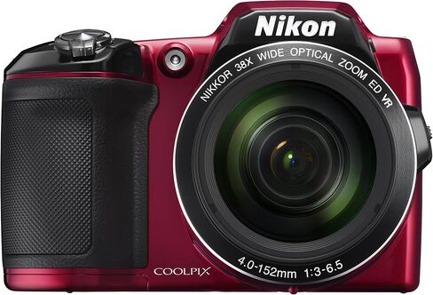 Nikon COOLPIX L840 Digital Camera with 38x Optical Zoom and Built-In Wi-Fi (Red) in Saudi Arabia
