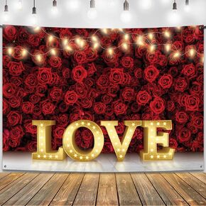 KatchOn, Love Valentines Day Banner - XtraLarge, 84x60 Inch | Valentines Backdrops for Photography | Valentine Banner for Valentines Day Decorations | Valentine Backdrop for Valentines Decorations in Kuwait