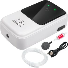 Ghosthorn USB Rechargeable Lithium Battery Powered Aquarium Air Pump with Super Quiet Structure, Portable Live Bait Aerator for Bubble Box Minnow Bucket, Outdoor-Fishing Power Outages and Emergency in Kuwait