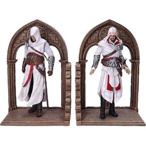 Nemesis Now Officially Licensed Assassin's Creed Altair and Ezio Library Gaming Bookends, 24cm, Brown in Saudi Arabia
