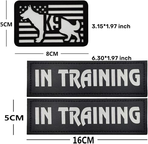 3PCS AliPlus Reflective Dog Patches K9 Patch Removable Hook Loop Patch for Dog Vest Harness Service Dog in Training（Best Friend） in Saudi Arabia