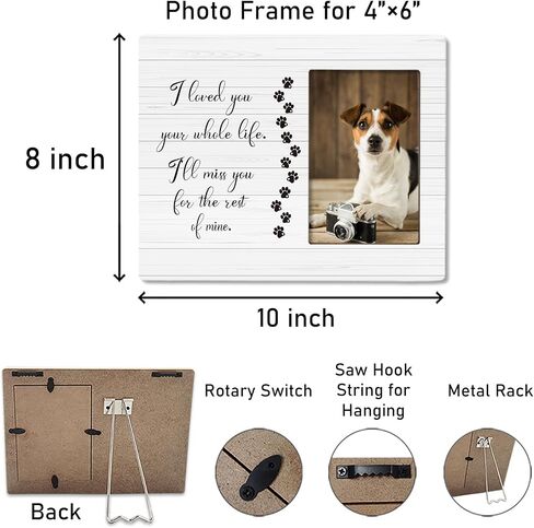 huester Pet Memorial Picture Frame, Dog Memorial Picture Frame, Dog Frames for Pictures Memorial, Dog Memorial Gifts for Loss of Dog, Pet Memorial Gifts Photo Frame 4 x 6 in Saudi Arabia