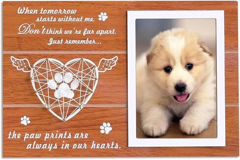 إطار صورة تذكاري للكلاب والقطط من بيتفينس، هدايا تذكارية للحيوانات الأليفة المتوفاة، 11.8 بوصة × 7.9 بوصة in Kuwait