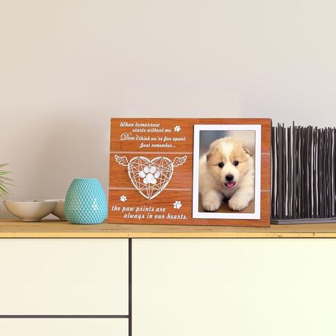 إطار صورة تذكاري للكلاب والقطط من بيتفينس، هدايا تذكارية للحيوانات الأليفة المتوفاة، 11.8 بوصة × 7.9 بوصة in Kuwait
