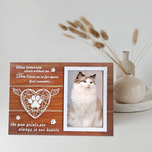 إطار صورة تذكاري للكلاب والقطط من بيتفينس، هدايا تذكارية للحيوانات الأليفة المتوفاة، 11.8 بوصة × 7.9 بوصة in Kuwait