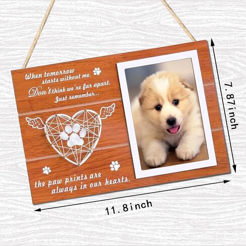 إطار صورة تذكاري للكلاب والقطط من بيتفينس، هدايا تذكارية للحيوانات الأليفة المتوفاة، 11.8 بوصة × 7.9 بوصة in Kuwait