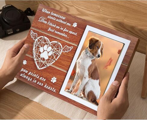 إطار صورة تذكاري للكلاب والقطط من بيتفينس، هدايا تذكارية للحيوانات الأليفة المتوفاة، 11.8 بوصة × 7.9 بوصة in Kuwait
