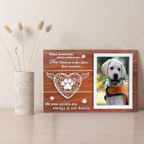 إطار صورة تذكاري للكلاب والقطط من بيتفينس، هدايا تذكارية للحيوانات الأليفة المتوفاة، 11.8 بوصة × 7.9 بوصة in Kuwait