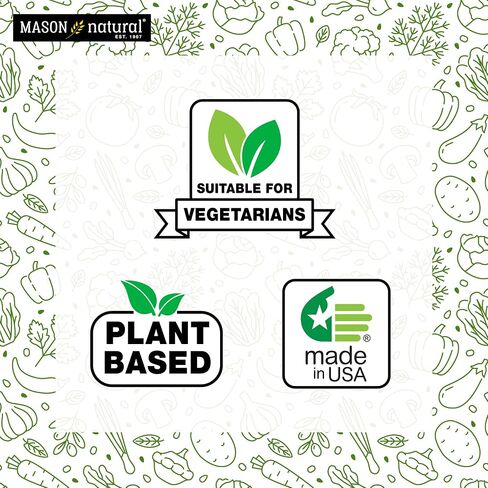 MASON NATURAL Mushroom Power with 95% EGCG & Matcha - for Optimal Wellness, Stress Support and Healthy Inflammatory Response, 60 Plant Based Tablets in Saudi Arabia