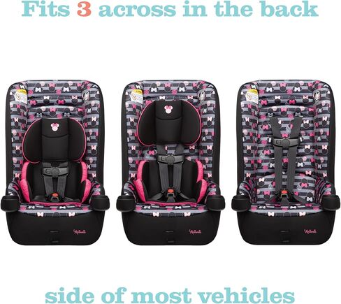 مقعد سيارة ديزني بيبي جيف 2 في 1 قابل للتحويل، مواجه للخلف 5-40 رطلاً ومواجه للأمام 22-65 رطلاً، خطوط ميني in Kuwait