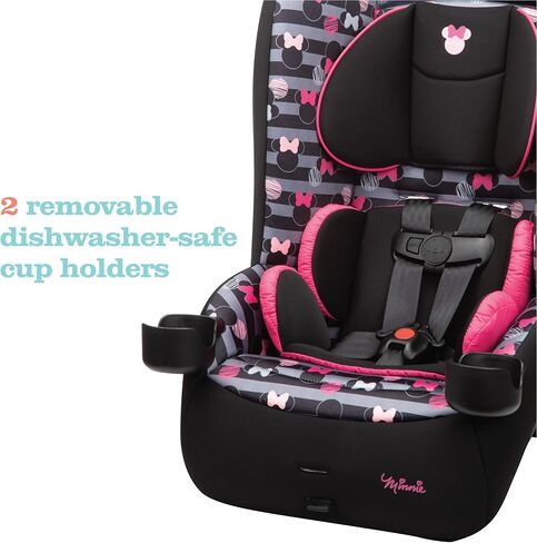 مقعد سيارة ديزني بيبي جيف 2 في 1 قابل للتحويل، مواجه للخلف 5-40 رطلاً ومواجه للأمام 22-65 رطلاً، خطوط ميني in Kuwait