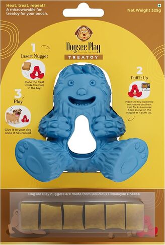 Dogsee Play Treatoy | Long-Lasting Chew Toy for Dog | Fun & Safe Playtime | Puffy Nugget Treat | Helps in Cleaning Teeth, Fight Plaque, Tartar and Keeps Breath Fresh - Green in Kuwait