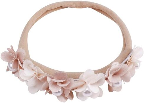Baby Girls-Flower-Headband-Elastic-Hairbands for Newborn Toddler Pack of 3 in Saudi Arabia