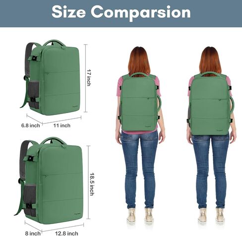 Taygeer حقيبة سفر للنساء، حقيبة يد مزودة بمنافذ شحن USB وحقيبة للأحذية، حقيبة للكمبيوتر المحمول TSA مقاس 15.6 بوصة للأعمال التجارية الأسبوعية، باللون الأخضر الزيتوني in Kuwait