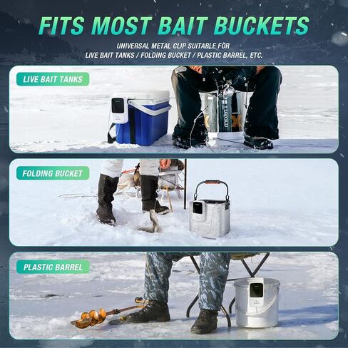 Ghosthorn USB Rechargeable Lithium Battery Powered Aquarium Air Pump with Super Quiet Structure, Portable Live Bait Aerator for Bubble Box Minnow Bucket, Outdoor-Fishing Power Outages and Emergency in Kuwait