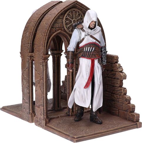 Nemesis Now Officially Licensed Assassin's Creed Altair and Ezio Library Gaming Bookends, 24cm, Brown in Saudi Arabia