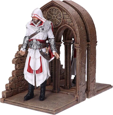 Nemesis Now Officially Licensed Assassin's Creed Altair and Ezio Library Gaming Bookends, 24cm, Brown in Saudi Arabia