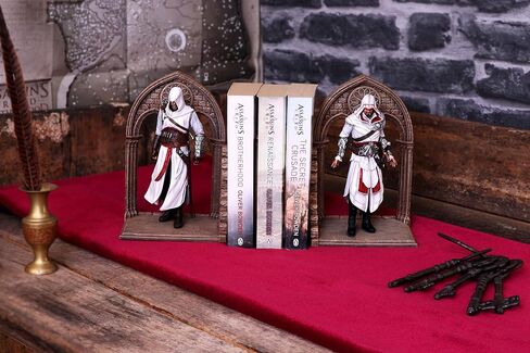 Nemesis Now Officially Licensed Assassin's Creed Altair and Ezio Library Gaming Bookends, 24cm, Brown in Saudi Arabia