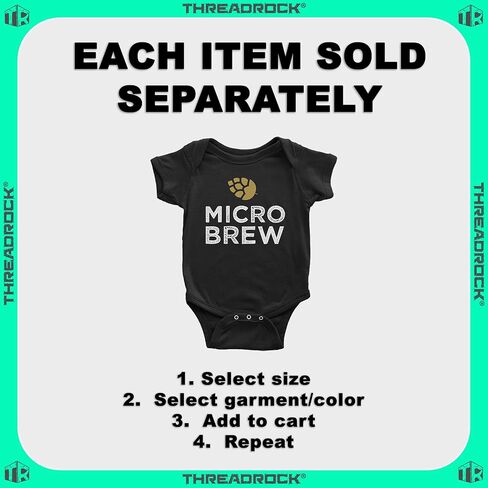 Threadrock Brew Dad & Micro Brew - مجموعة قمصان متطابقة للأب والطفل الصغير in Kuwait