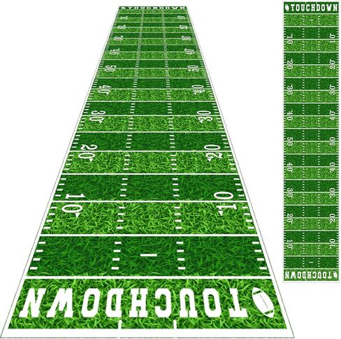 Football Party Supplies 10 ft Football Party Field Aisle Runners Football Tablecloth Touchdown Floor Runners for Game Day Party Football Field Sign Supplies, 24 x 120 Inch (Dallas Style,4 Pieces) in Saudi Arabia