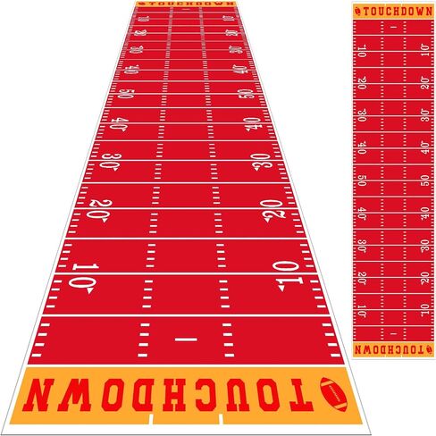 Football Party Supplies 10 ft Football Party Field Aisle Runners Football Tablecloth Touchdown Floor Runners for Game Day Party Football Field Sign Supplies, 24 x 120 Inch (Dallas Style,4 Pieces) in Saudi Arabia