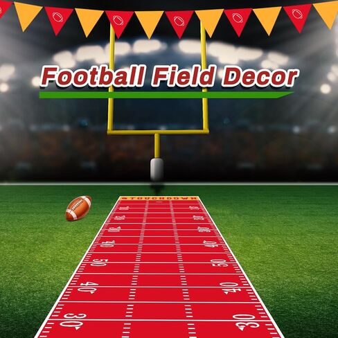 Football Party Supplies 10 ft Football Party Field Aisle Runners Football Tablecloth Touchdown Floor Runners for Game Day Party Football Field Sign Supplies, 24 x 120 Inch (Dallas Style,4 Pieces) in Saudi Arabia