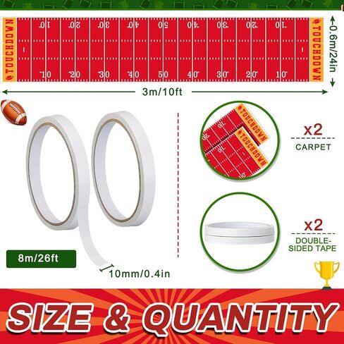 Football Party Supplies 10 ft Football Party Field Aisle Runners Football Tablecloth Touchdown Floor Runners for Game Day Party Football Field Sign Supplies, 24 x 120 Inch (Dallas Style,4 Pieces) in Saudi Arabia