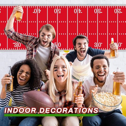 Football Party Supplies 10 ft Football Party Field Aisle Runners Football Tablecloth Touchdown Floor Runners for Game Day Party Football Field Sign Supplies, 24 x 120 Inch (Dallas Style,4 Pieces) in Saudi Arabia