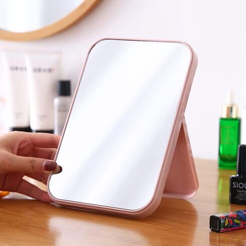 flyorigin Mirror Super HD Tabletop Mirror Foldable Bracket Designed Makeup Mirror Hand Free/Handheld Mirror in Saudi Arabia