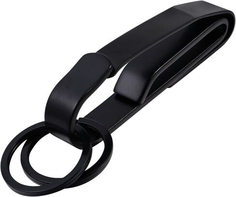 Giliglue Black Tactical Key Ring Holder Key Holder for Belt Duty Belt Key Holder Belt Clips for Police and Fire Agencies Double Side Quick Release Key Clip with Detachable Keyring Accessory(1.8 Inch) in Kuwait