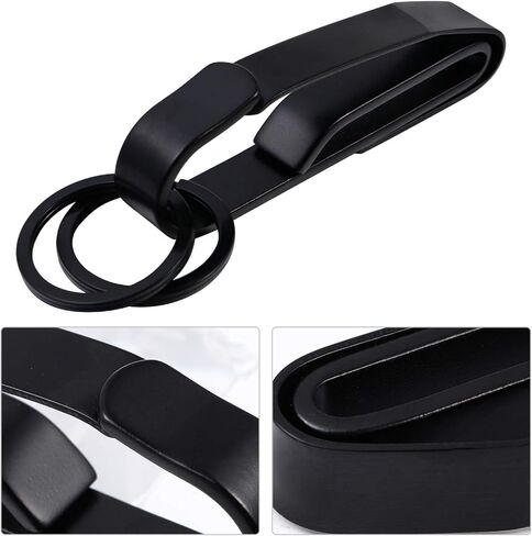 Giliglue Black Tactical Key Ring Holder Key Holder for Belt Duty Belt Key Holder Belt Clips for Police and Fire Agencies Double Side Quick Release Key Clip with Detachable Keyring Accessory(1.8 Inch) in Kuwait