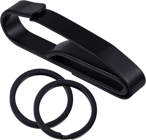 Giliglue Black Tactical Key Ring Holder Key Holder for Belt Duty Belt Key Holder Belt Clips for Police and Fire Agencies Double Side Quick Release Key Clip with Detachable Keyring Accessory(1.8 Inch) in Kuwait