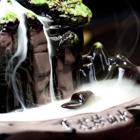 Backflow Incense Burner Waterfall Incense Holder Handmade Fisherman Incense Burner for Home Office in Saudi Arabia