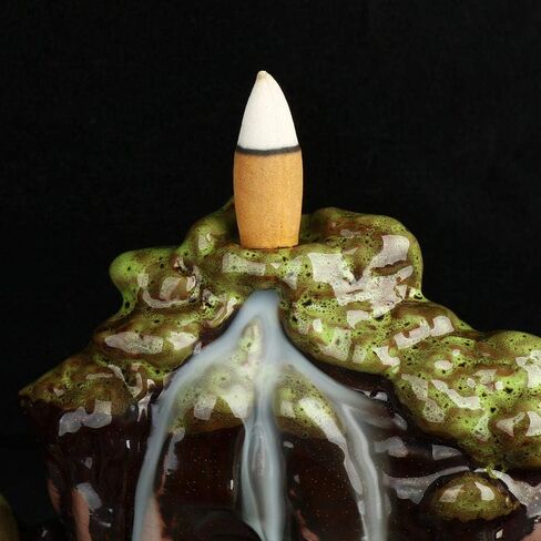 Backflow Incense Burner Waterfall Incense Holder Handmade Fisherman Incense Burner for Home Office in Saudi Arabia