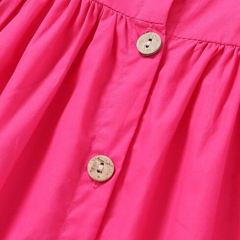 Happy Town 1-6 Years Toddler Baby Girls Summer Button Strap Dress Princess Sundress in Saudi Arabia