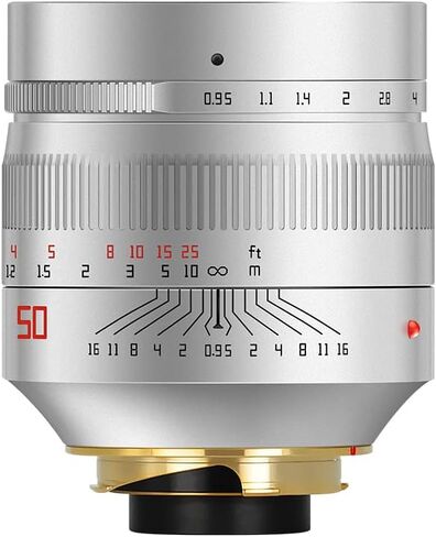 TTArtisan 50mm F0.95 APSH Full Frame Manual Focus Lens Large Aperture Aluminum Lens for M-Mount Cameras Compatible with M240 M3 M6 M7 M8 M9 M9p M10 (Black) in Saudi Arabia