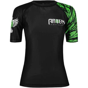 Raven Fightwear Women's Aerial Assault Short Sleeve BJJ Rash Guard MMA