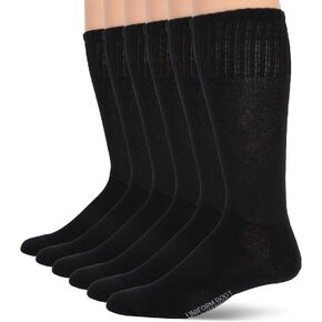 Jefferies Socks Men's Military Uniform All Season Rib Top Crew Boot Socks 6 Pack