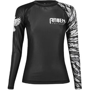 Raven Fightwear Women's Aerial Assault IBJJF Approved Rash Guard Black