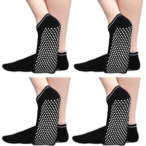 DWG Anti Slip Non Skid Slipper Yoga Socks with Grips Sticky Home Hospital Pilates Socks for Adult Women in Saudi Arabia