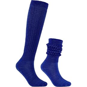 Zando Slouch Socks Women Scrunch Socks Heavy Soft Extra Long Winter Socks Knee High Knit Boot Socks 80s 90s Socks