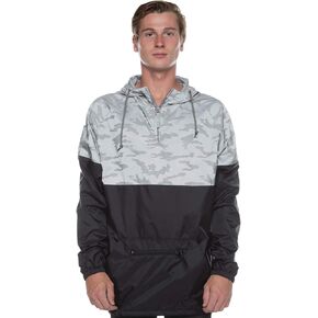 Cottonhood Two Tone Reflective Water Resistant 1/4 Zip Pullover Anorak Windbreaker Jacket in Saudi Arabia