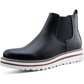 JABASIC Womens Chelsea Elastic Ankle Boots Waterproof Flat Boots