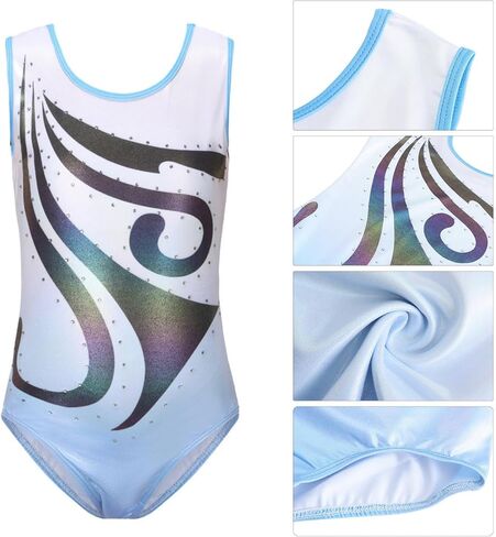 Blaward Gymnastics Leotards for Girls Kids Teens Athletics Leotards with Tumbling Dance Shorts Sparkly Unitards Biketards in Kuwait