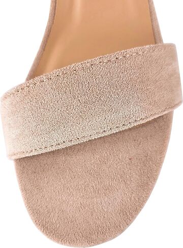 TruFox Women's Strappy Low Block Heels, Tie Up Open Toe Sandals | Lace-Up Heels, Wrap-Around Design, Cushioned Insole for All-Day Comfort - Great for Parties & Weddings in Saudi Arabia