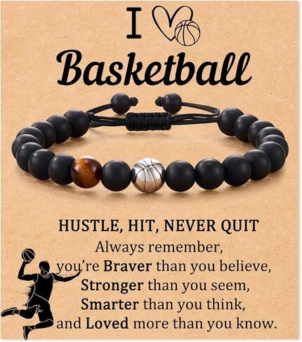 Baseball/Soccer/Basketball/Hockey/Golf/Football Bracelet Gifts for Boys Men in Kuwait