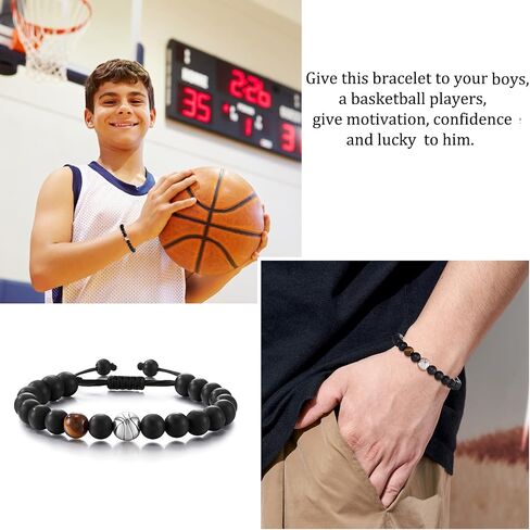 Baseball/Soccer/Basketball/Hockey/Golf/Football Bracelet Gifts for Boys Men in Kuwait