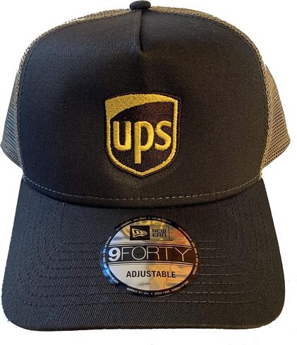 Brown United Parcel Service Embroidered Front & Back Fitted Flexfit Brown Baseball Cap Hat in Kuwait