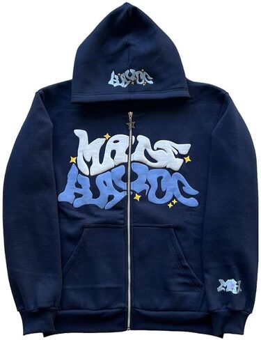 ZFOFLIK Star Hoodie Y2k Zip Up Hoodie Men Star Sweater Women Oversized Sweatshirt Harajuku Punk Streetwear Hoodie in Saudi Arabia