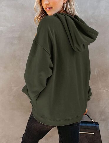Yuccalley Women's Long Sleeve Fashion Pocket Hoodies Casual Pullover Tops in Saudi Arabia